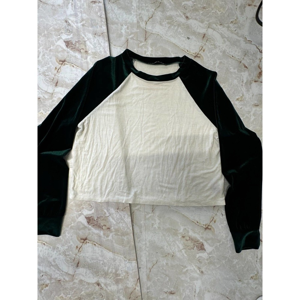Fore Velvet Long sleeve crop top Women size‎ M